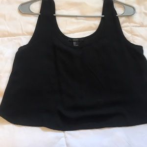 Sheer black flowy crop top